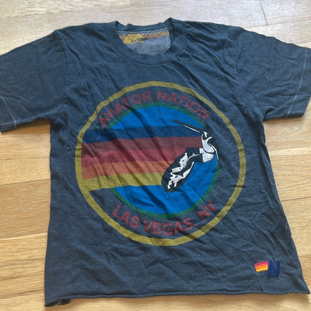 XS WOMENS AVIATOR NATION BOYFRIEND TEE